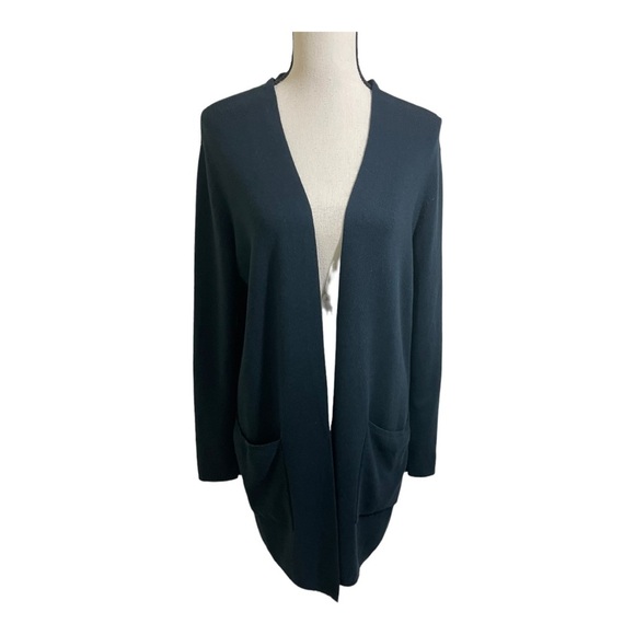 J.Jill womens open front ribbed cardigan. Pockets long. Viscose rayon. Small - Picture 5 of 13